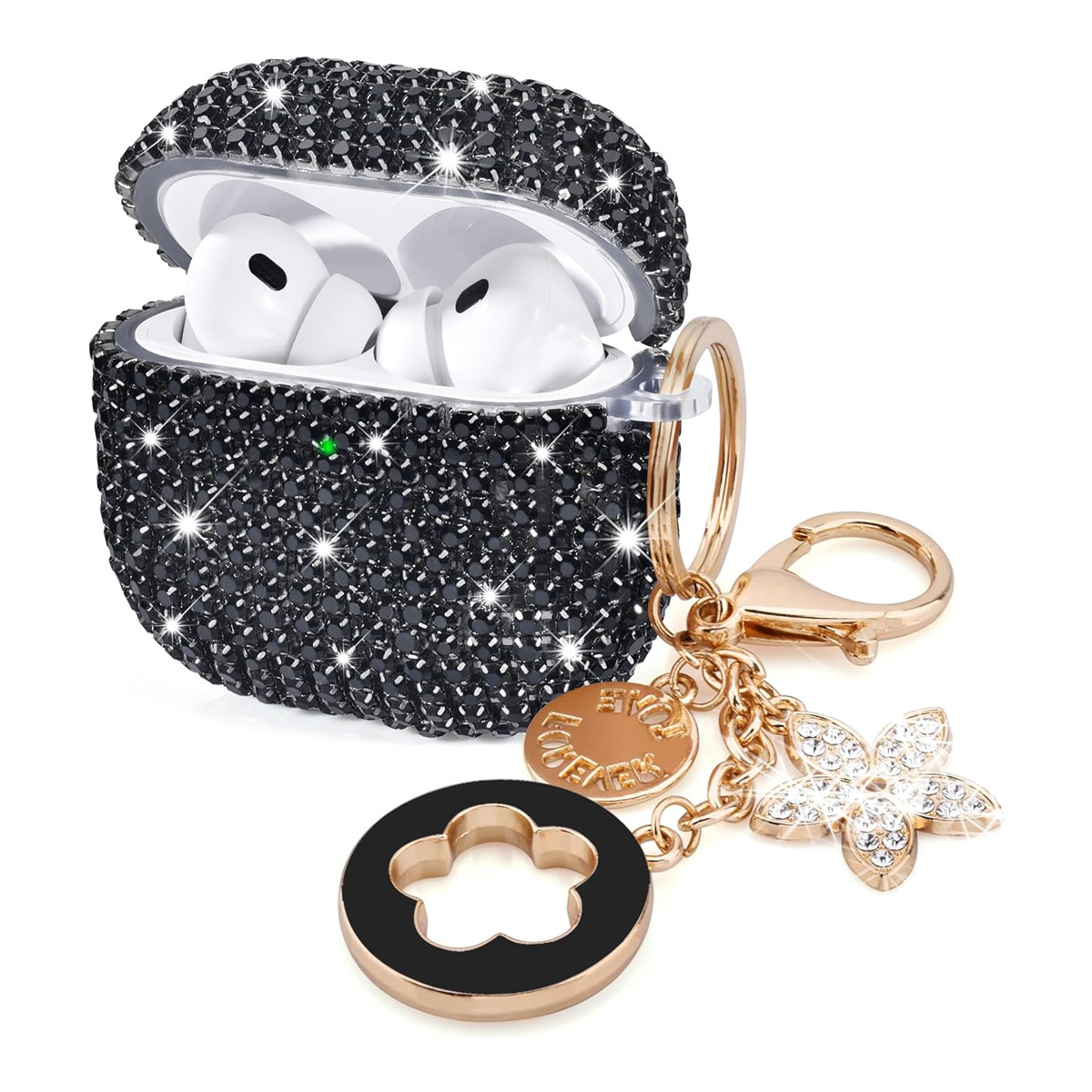 Suitable for Apple, Samsung, Huawei 4th generation diamond studded headphone case factory, PC hard case protective cover, TPU Pro 2nd generation
