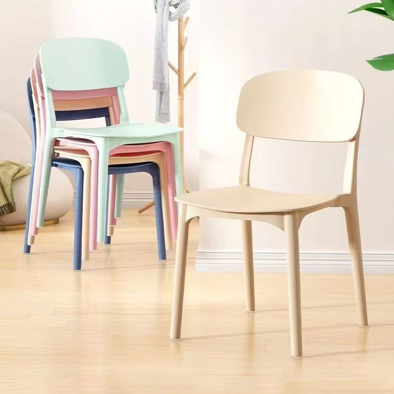 Thickened plastic chair backrest, office chair, minimalist Nordic noodle shop, conference home, large gear shift, restaurant dining table chair