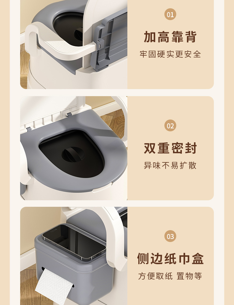 便携式尿桶座便器家用坐便椅卧室小便桶坐便器孕妇老年人移动马桶