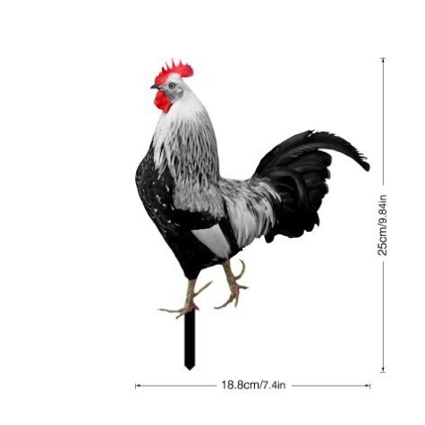 3D Courtyard Rooster Acrylic Mirror Yardart Garden Outdoor Decoration Ornaments Creative Courtyard Ornaments