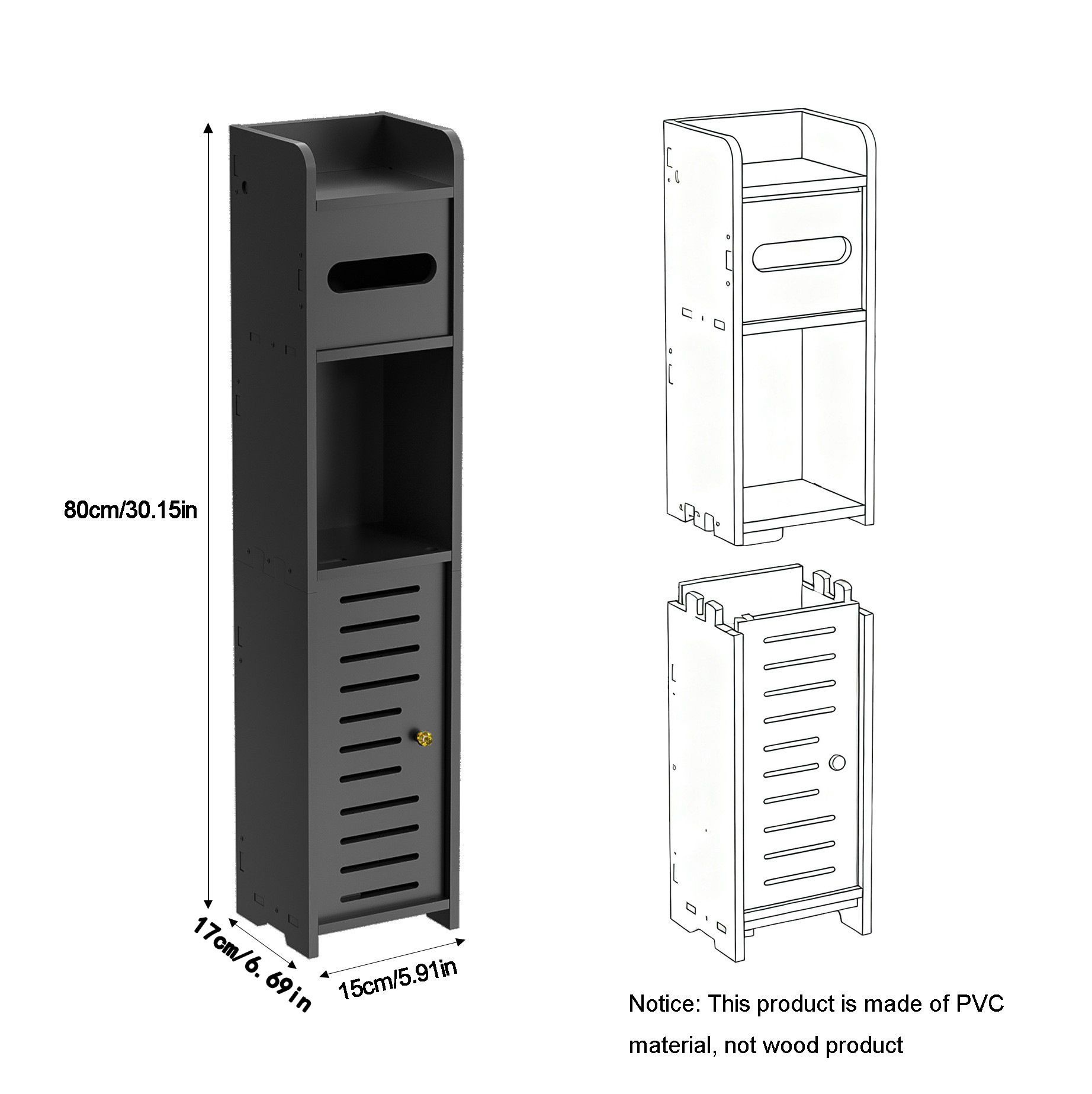 Bathroom storage cabinet, side cabinet, narrow cabinet, floor standing toilet, toilet shelf, standing cabinet, side cabinet, bathroom cabinet