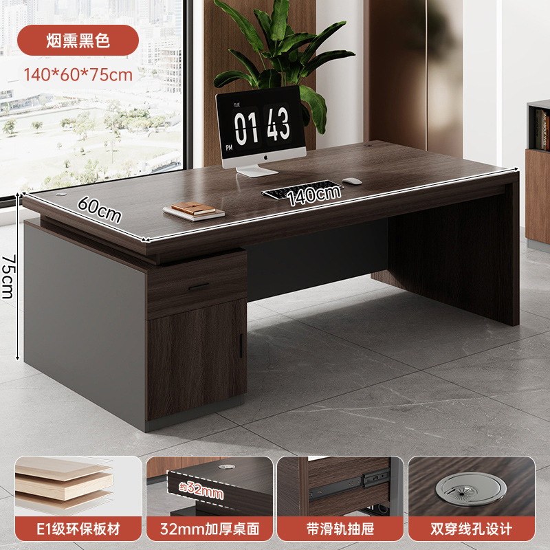 Office desk, desktop, home, simple computer, desk and chair combination, office, single person, simple writing desk, large desk, desk