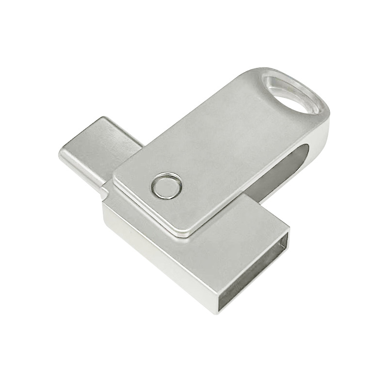 Type-C dual storage drive for mobile phones and computers USB 2.0 rotating large capacity USB flash drive 64GB