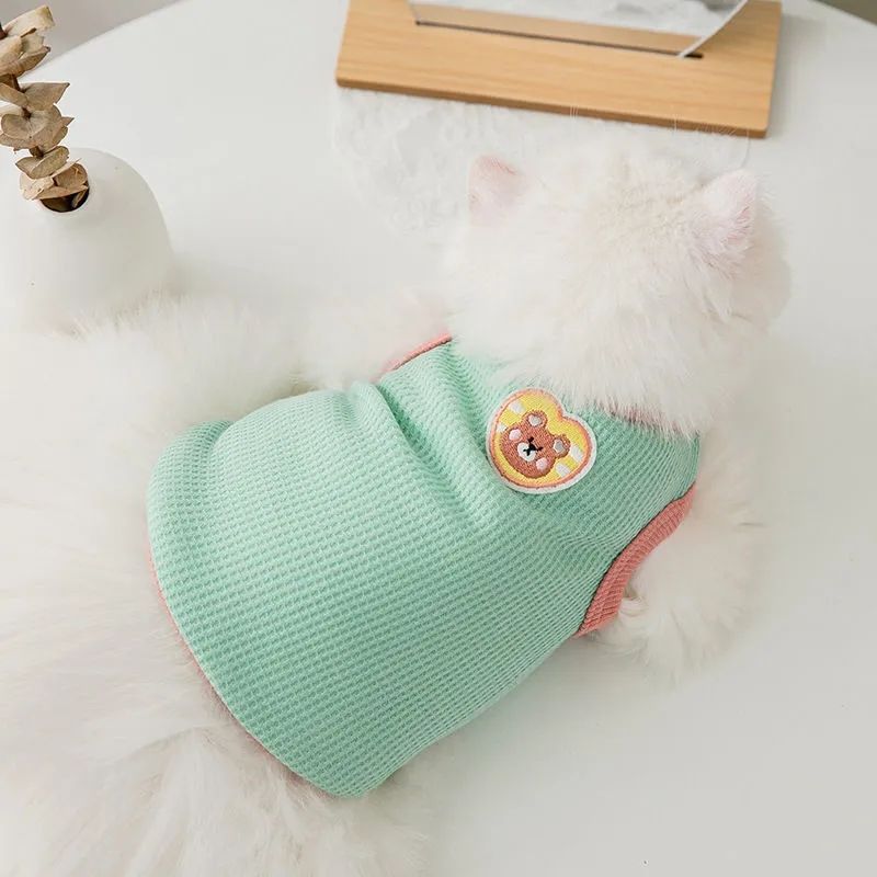 Летние собаки и одежда для кошек Walfje Vest Pet Одежда, чтобы предотвратить маленькую собаку Лянгби Бемаи Тедди
