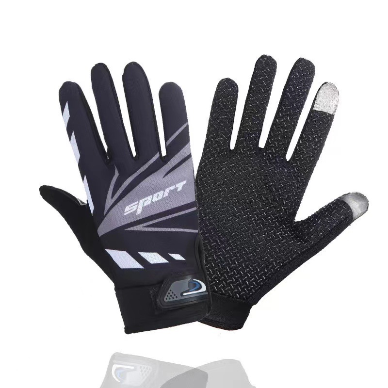 Cycling gloves for outdoor men and women, sports cycling, hiking, cycling, sun protection, anti slip, touch screen, all finger knitted gloves