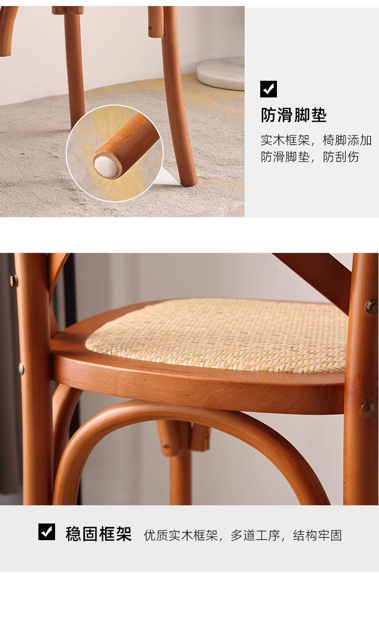 Foreign trade solid wood household chairs, conference negotiations, tables and chairs, retro wedding homestays, internet celebrities, back fork dining chairs, high back chairs