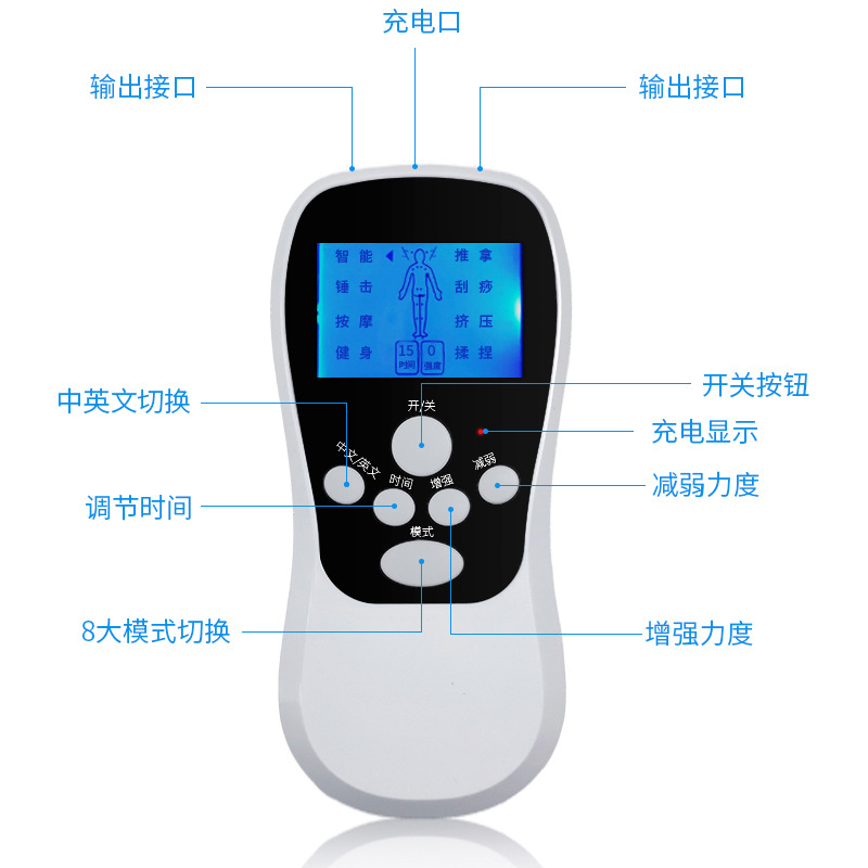 Низкочастотный электромассажер Wen Jian JSM-030 с цифровым дисплеем