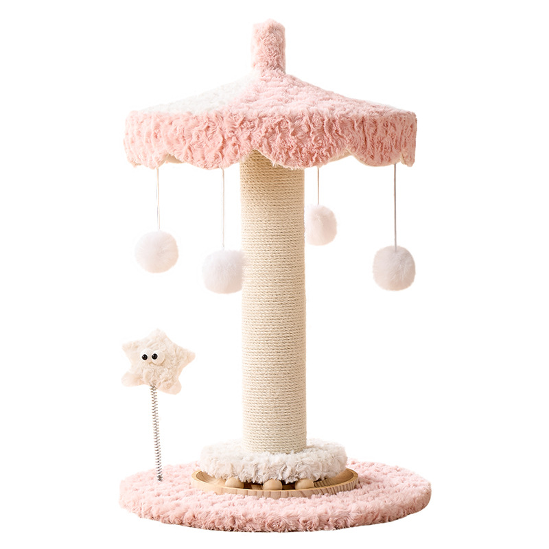 Карусельная рама для лазания для кошек, игрушка для кошек, универсальная, маленькая, износостойкая и не легко проливает крошки, игрушка-головоломка для кошек, поднимающихся на колонну