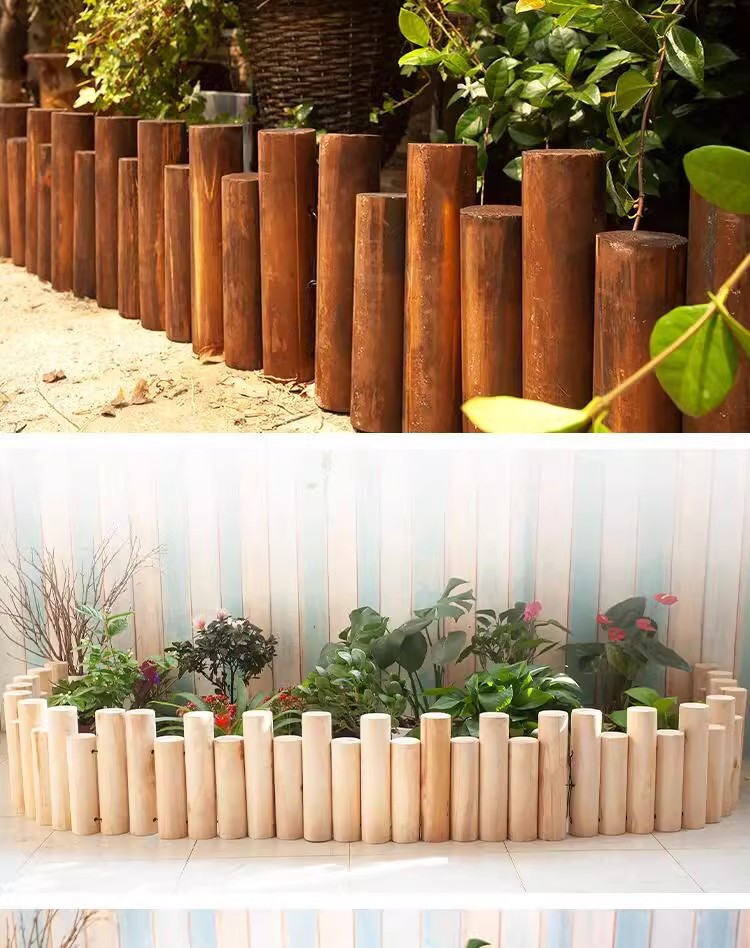 Anti corrosion wooden fence, garden fence, flower garden, outdoor courtyard fence, outdoor guardrail, indoor balcony decoration, small wooden stakes