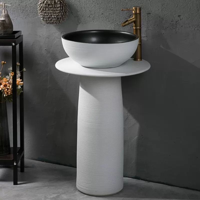 Балкон-колонна тип Washbasin Пол напольного уровня интегрированный наружный варбасин двор домохозяйства тип ручной раковины на открытом воздухе