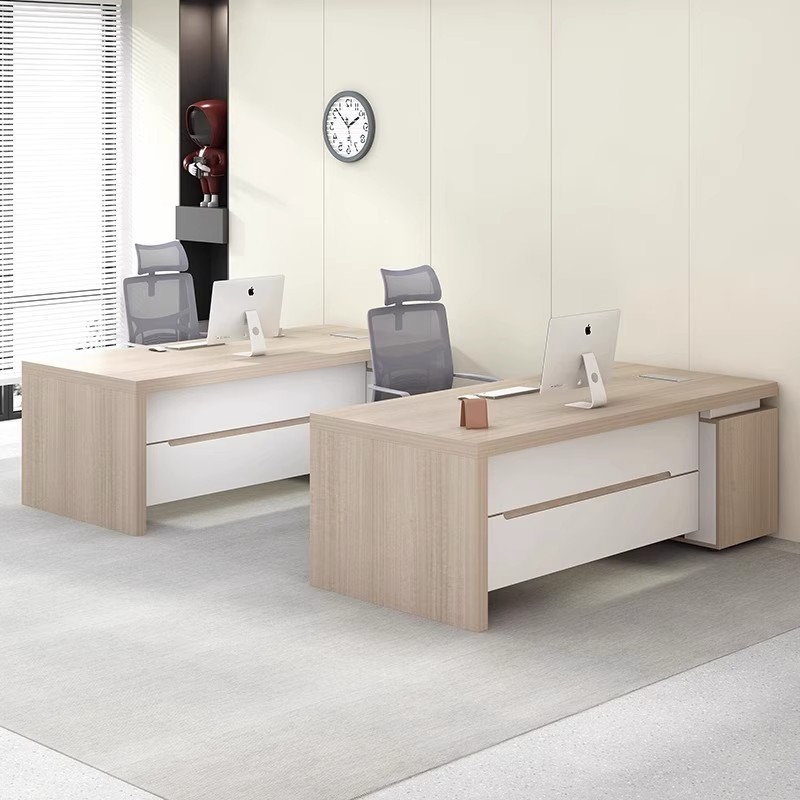 Boss's desk, modern minimalist office, CEO's desk, large shift desk manager, computer desk, office desk and chair combination, large shift desk
