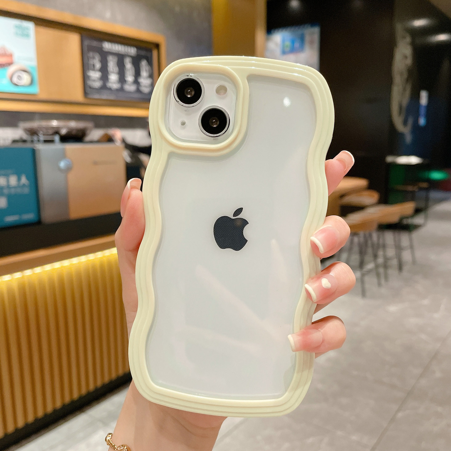 适用iPhone17pro max苹果16手机壳新款糖果色边框15/13二合一波浪