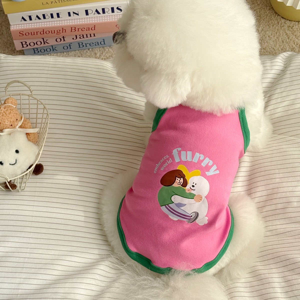Одежда для собак кошачья кошка летняя тонкая плюшевая бишон медведь маленькая собачья котенок весна и летняя одежда милая доставка подвесной волосы