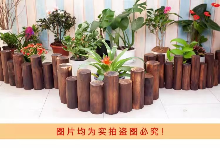 Anti corrosion wooden fence, garden fence, flower garden, outdoor courtyard fence, outdoor guardrail, indoor balcony decoration, small wooden stakes