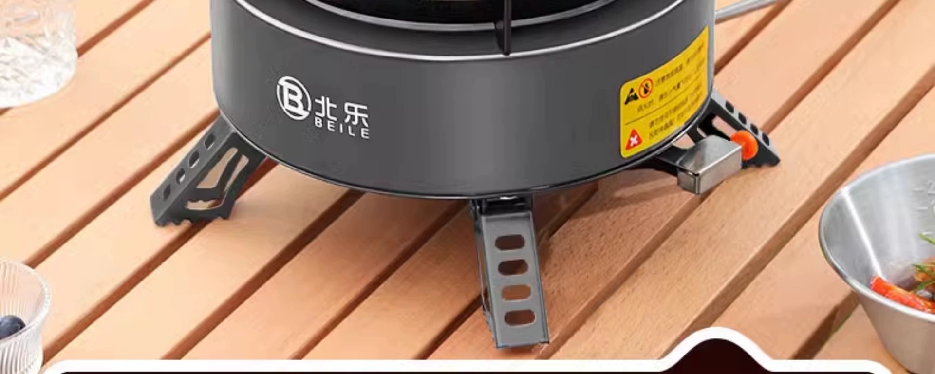 Card stove, outdoor portable tea stove, camping and picnicking equipment, complete set of gas stove, stove, detachable new model