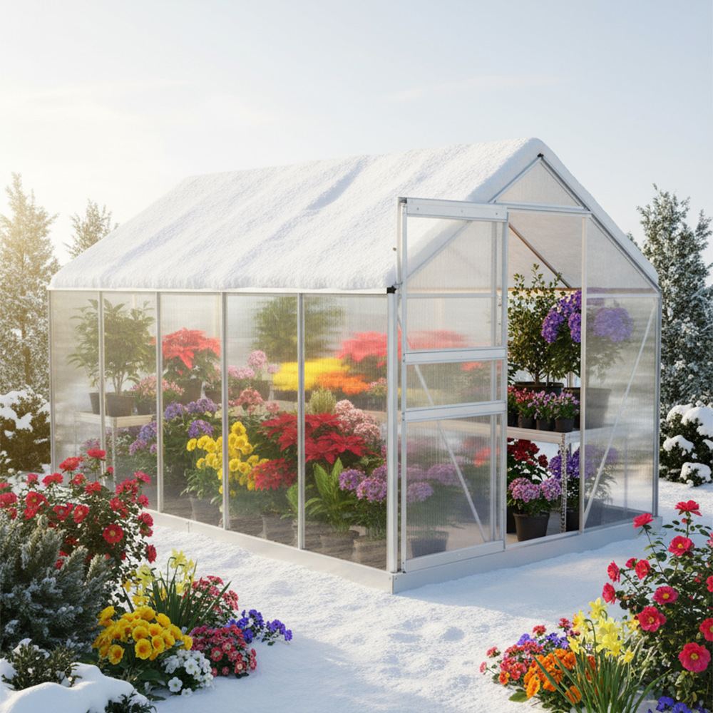Household Greenhouse Flower House Assembled Walk in Mini Flower House Villa Type Single Aluminum Alloy Agricultural Warm House Wholesale