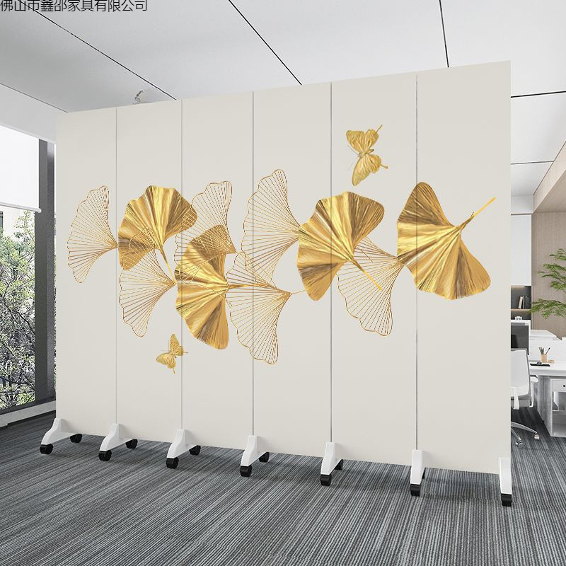 Simple modern Chinese style screen partition, living room covering, entrance office, hotel foldable folding electric fan