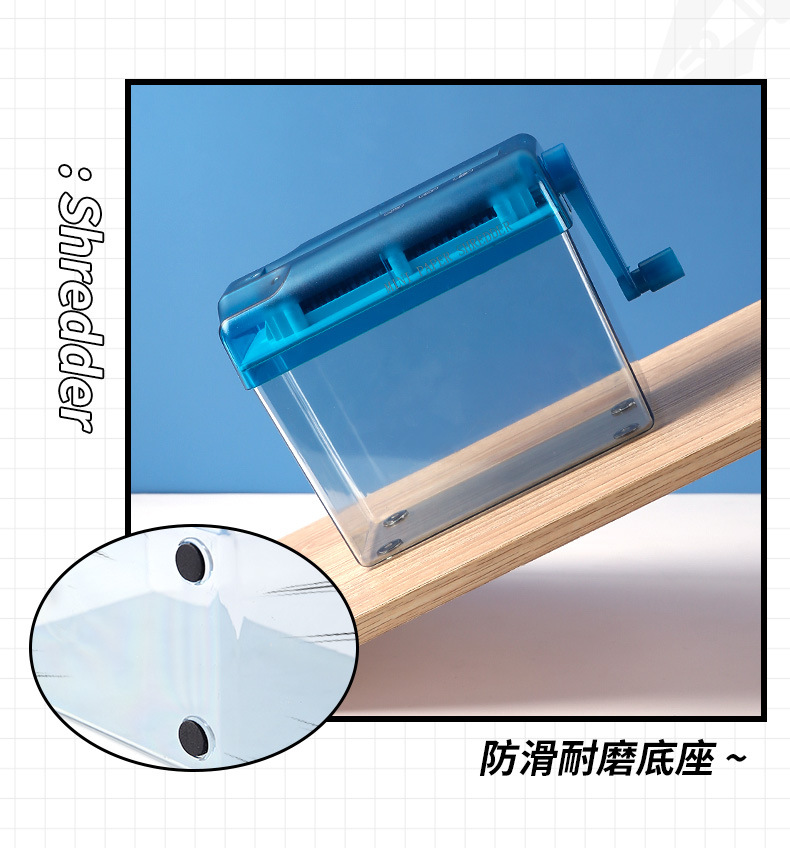 Cross border household manual A6 shredder mini file fast small office specific shredding A4 desktop powerful