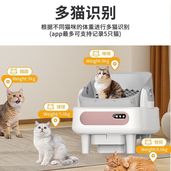 Новая открытая смарт -кошачья ящик для мусора Electric Cat Super Big Automatic Cat Shoveling