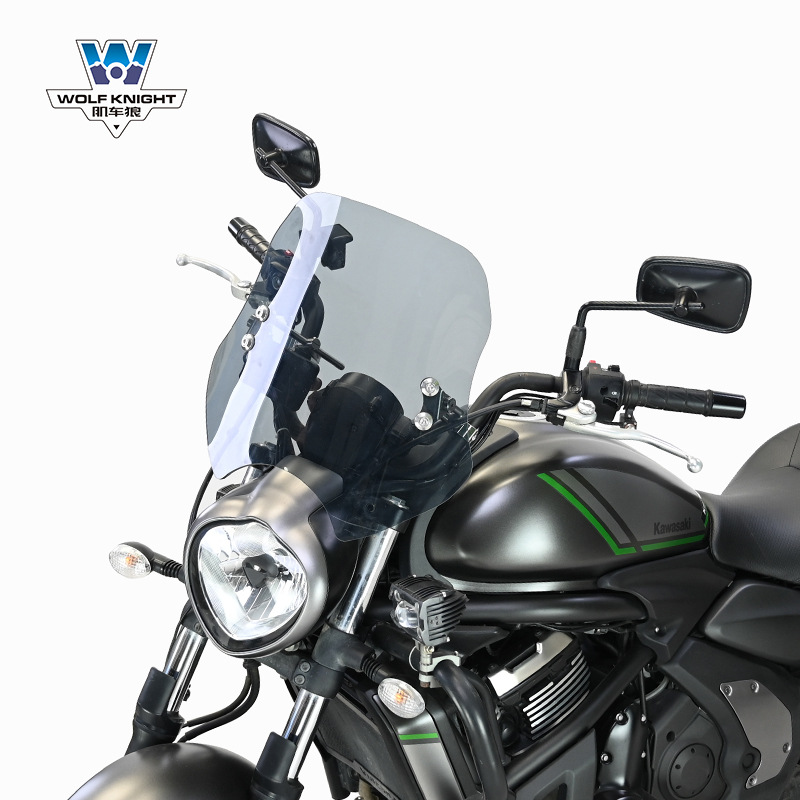 肌车狼 Подходит для Kawasaki Little Vulcan 650 ветрового стекла Модифицированная передняя пластина переднего ветрового стекла, устойчивая к Smash, устойчивому