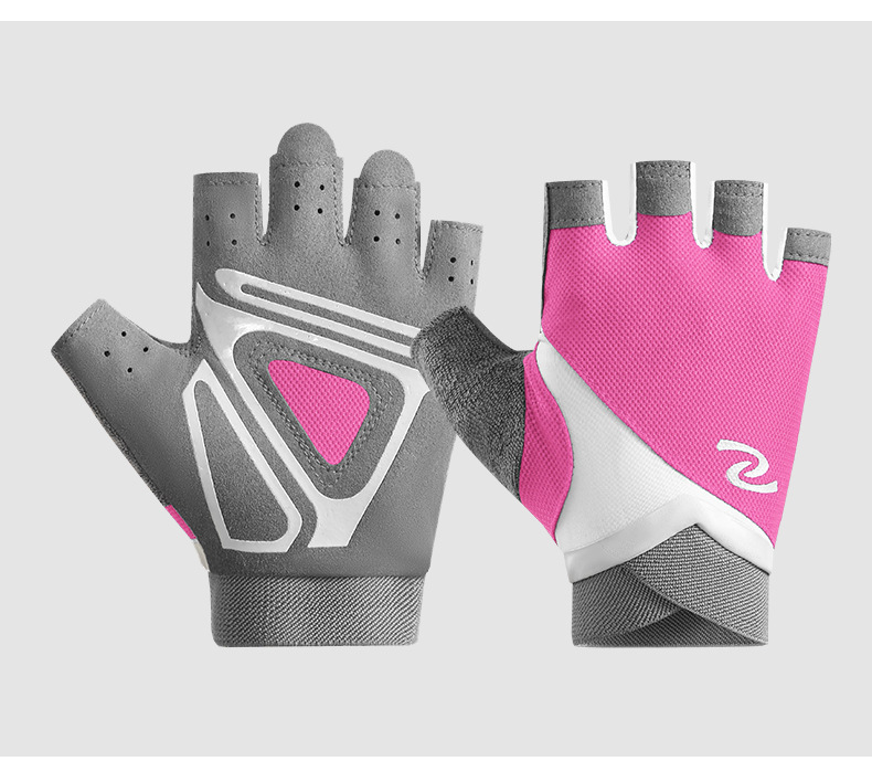 Fitness gloves for women and men, yoga spinning bikes, anti slip, semi finger breathable, wear-resistant equipment, dumbbell training gloves