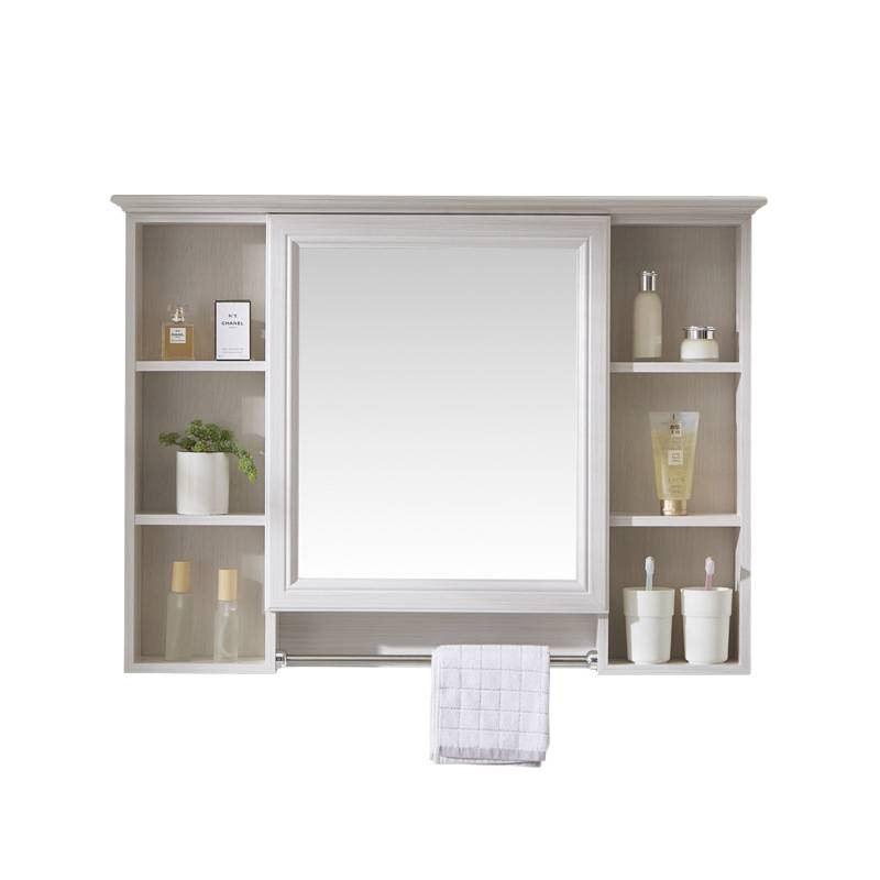 Bathroom mirror cabinet, wall mounted mirror box with storage rack, bathroom vanity mirror storage cabinet, bathroom supply
