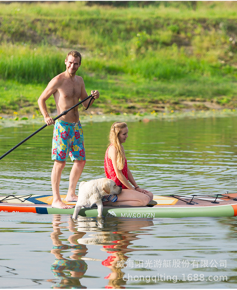 AIsunss American Original Inflatable Paddle Stand up Surfboard Sup Leisure Roadside Paddle Boat