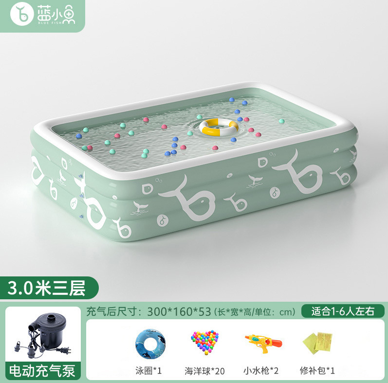 Children's inflatable swimming pool, large outdoor inflatable swimming pool, inflatable slide pool, baby play pool