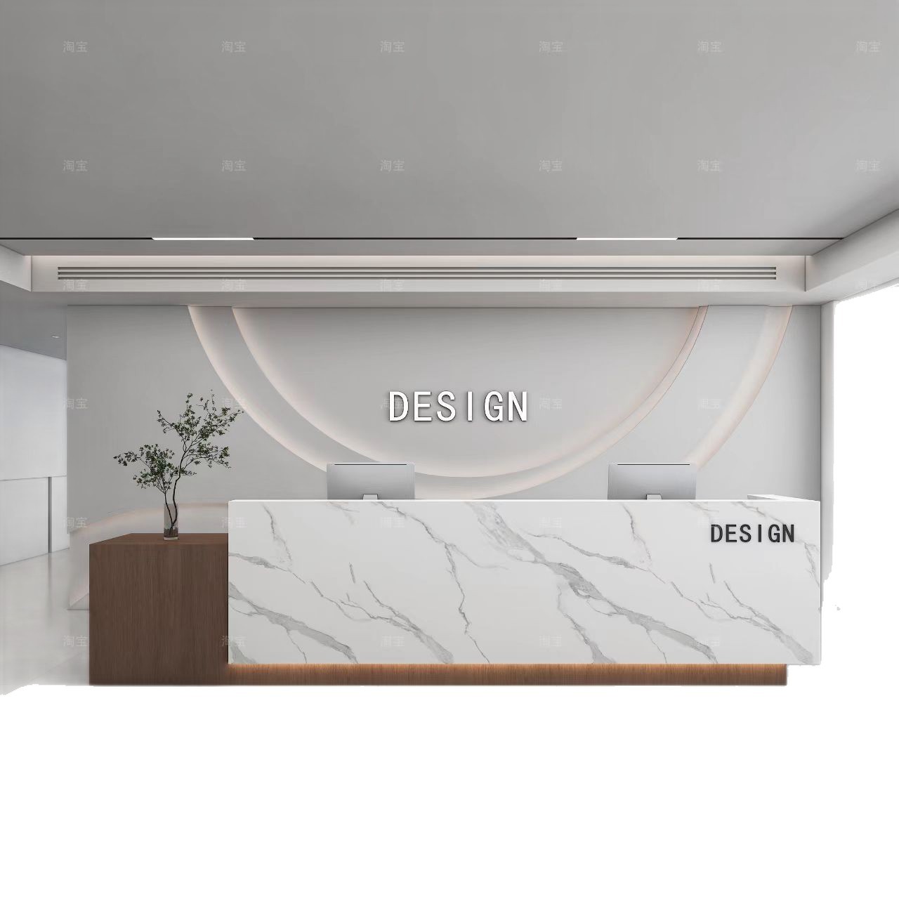 Стойка ресепшн Pingxuan Furniture современная лакированная