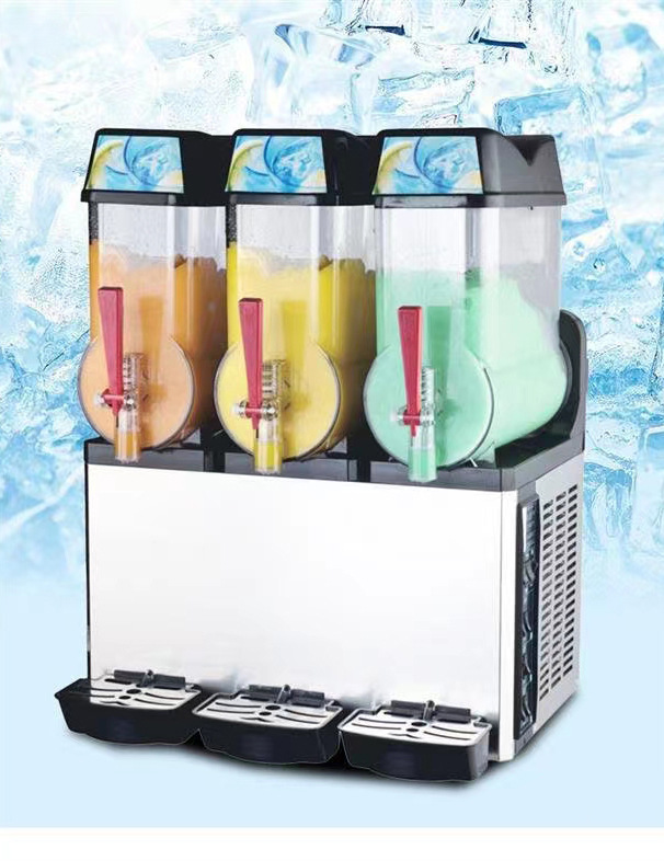 Hot selling self-service restaurant snow melting machine, fully automatic beverage machine, double cylinder and three cylinder snow mud machine, smoothie and juice cold drink machine