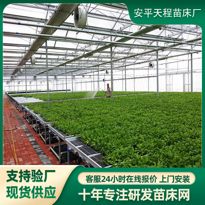 Manufacturer greenhouse seedling bed flower greenhouse planting soilless cultivation fixed hot-dip galvanized seedling bed accessories