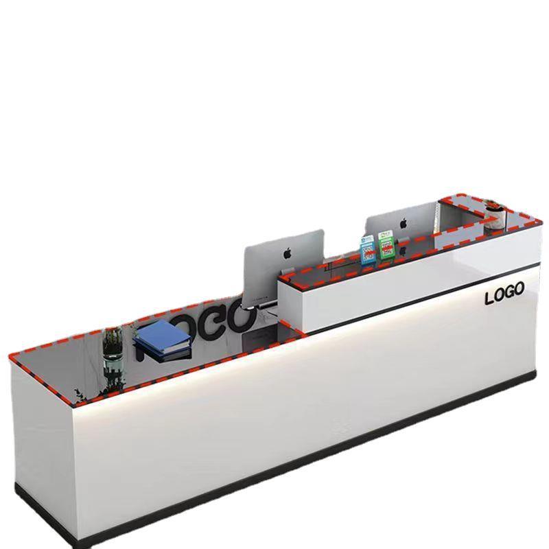 Bar counter, cash register, front desk, reception desk, reception desk, service desk, simple and modern commercial bar counter
