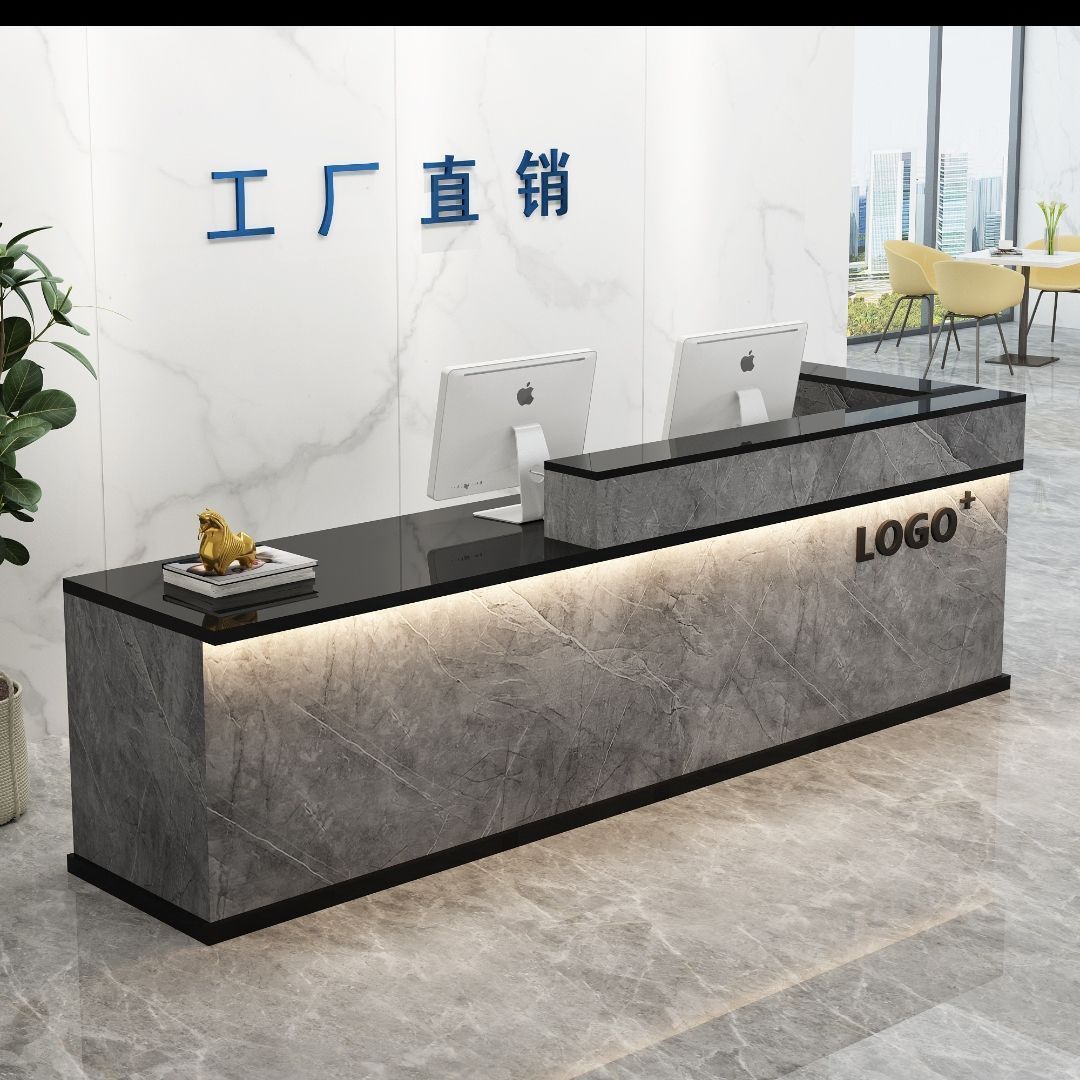 Bar counter, cash register, front desk, reception desk, reception desk, service desk, simple and modern commercial bar counter