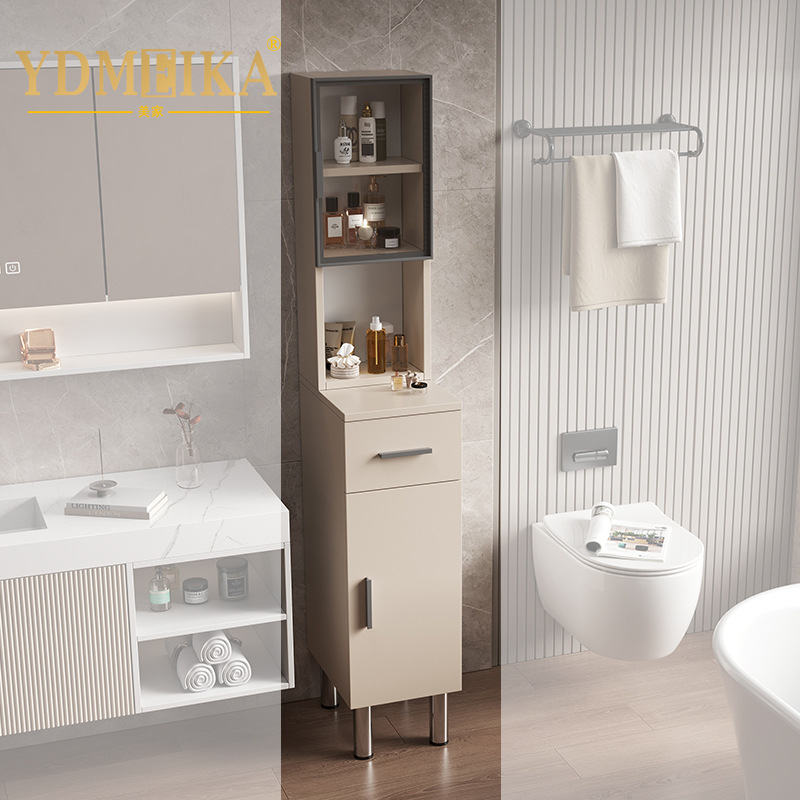 White Cream Grey Honeycomb Aluminum Cabinet Bathroom Floor standing Side Cabinet Independent Edge Cabinet Meijia Bathroom JMT01