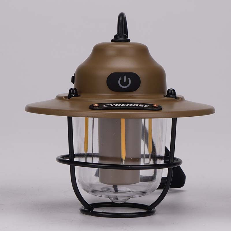 Cyberbee Retro Camping Light Camping Light Typec Rechargeable Portable Light Unlimited Dimming Outdoor Pendant Light Emergency