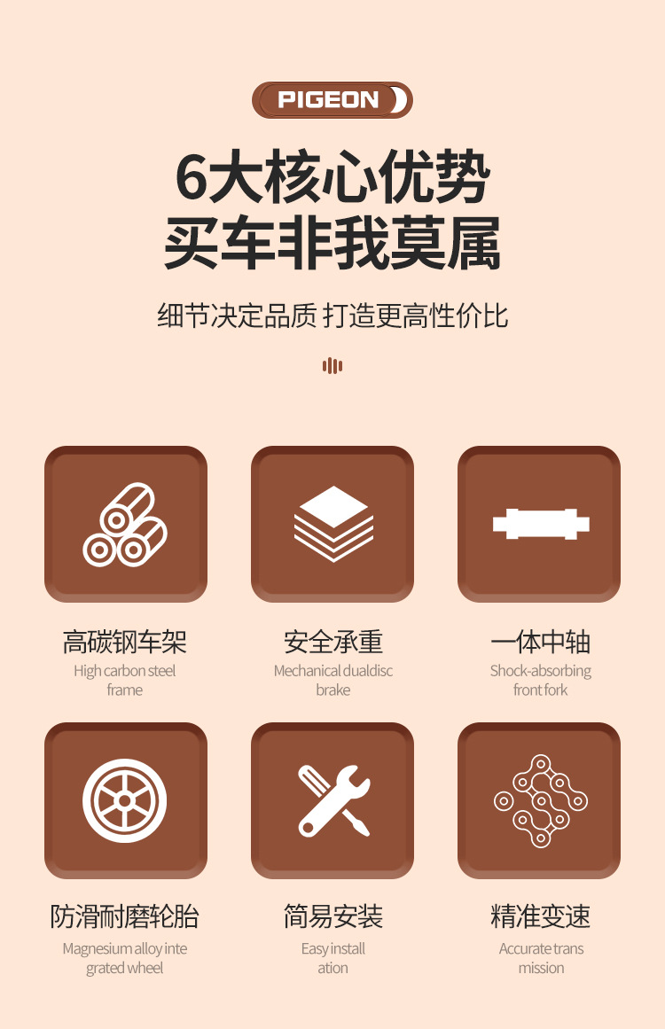 飞鸽自行车女式成年中大学生上班代步20寸22寸24寸轻便通勤变速车