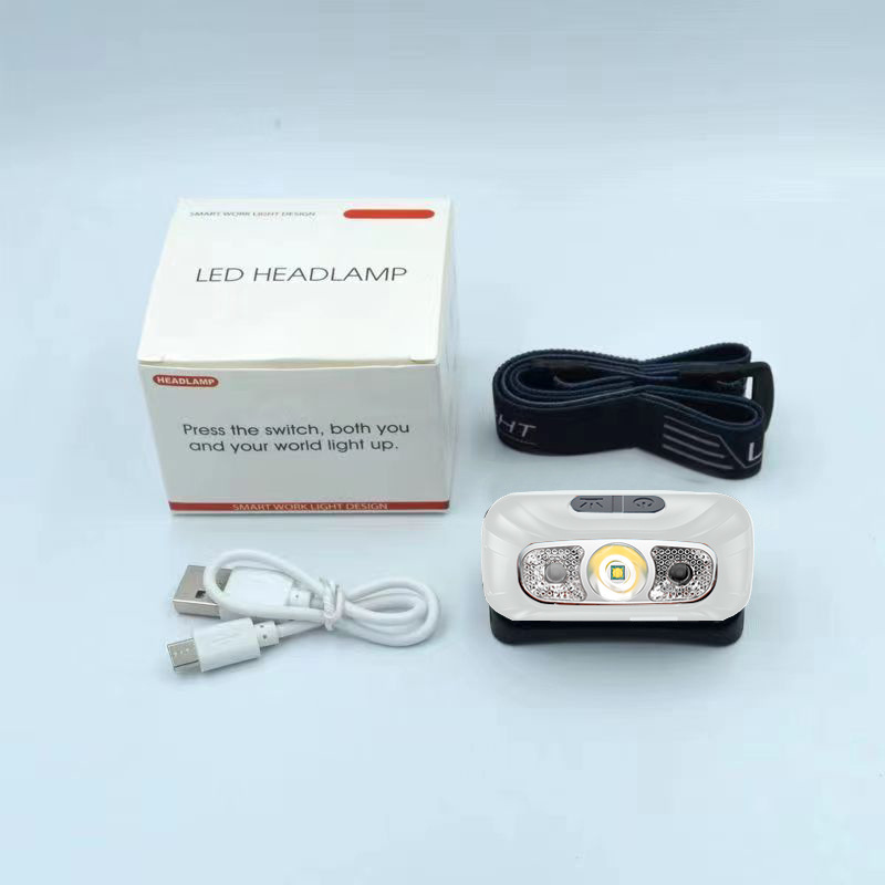 Strong headlight charging, ultra bright head mounted lighting, ultra long battery life, sensing, outdoor night fishing, household flashlight