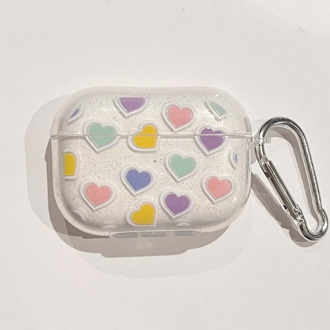 Suitable for AirPods 4 Earphone Case Pro2/3 Flash Pink Letter Pink Love Bluetooth Earphone Cover