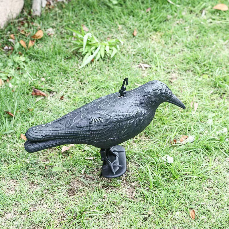 Spot Amazon exclusive crow decoration simulation plastic crow decoration with foot stakes courtyard garden