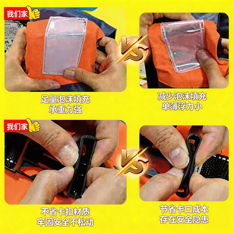 专业加厚救生衣大浮力成人船用游泳钓鱼马甲儿童便携求生背心