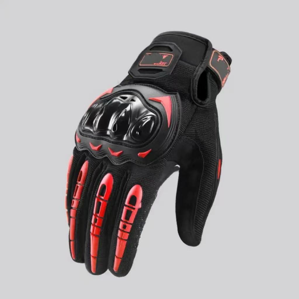 Motorcycle riding gloves for men in summer, all finger breathable. Motorcycle gloves, anti fall, bicycle gloves, windproof