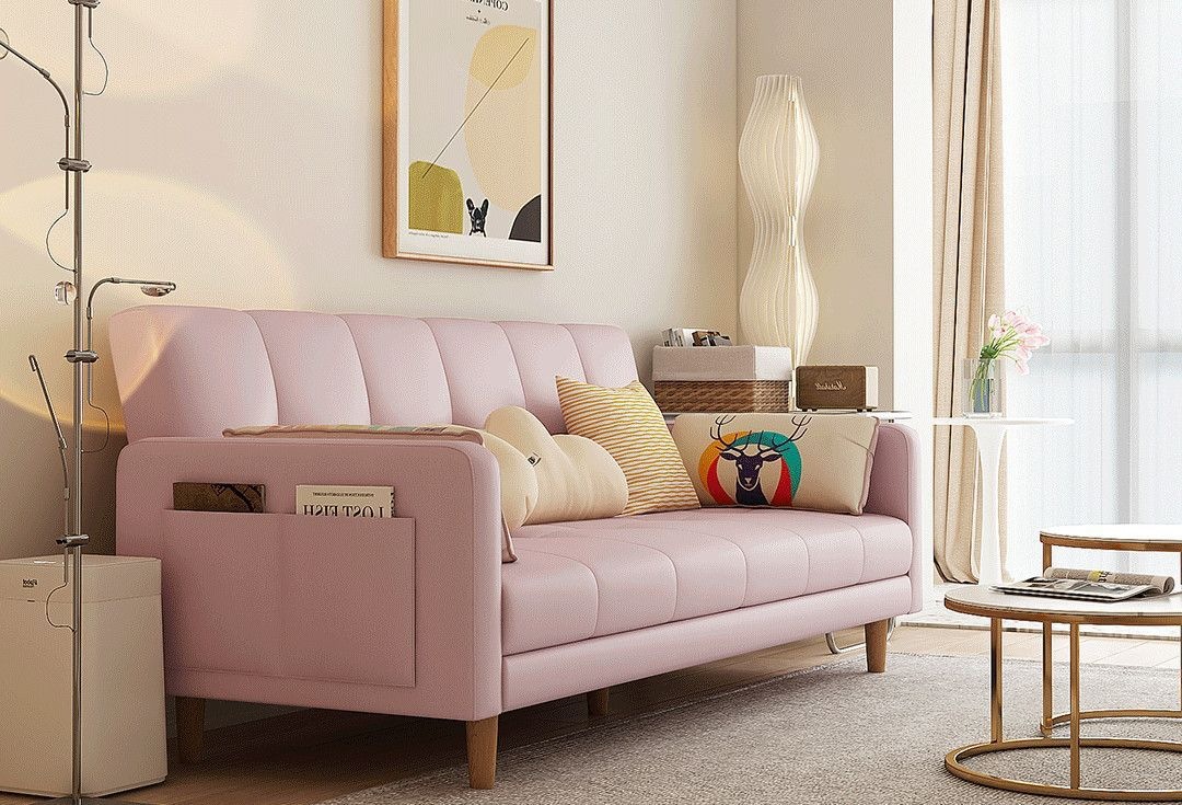 Sofa, small-sized living room, sofa bedroom, simple modern rental room, three person folding sofa bed, dual-use