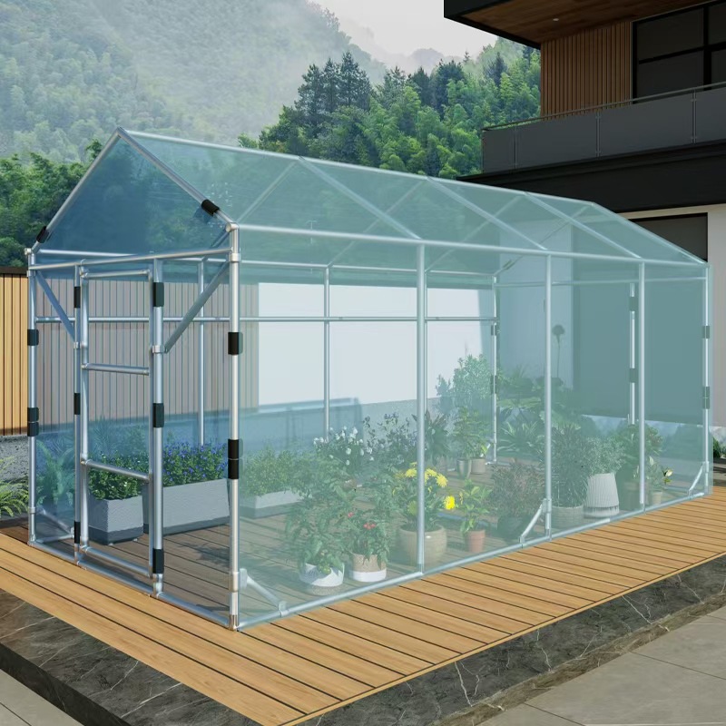 Household outdoor greenhouse, flower house, small flower shed, greenhouse frame, rural winter sun drying, insulation shed, plants