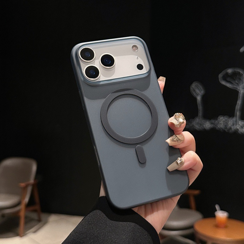 Ice mist ultra-thin skin feel suitable for iPhone 17 phone case semi transparent frosted magnetic charging Apple 16 anti drop hard case