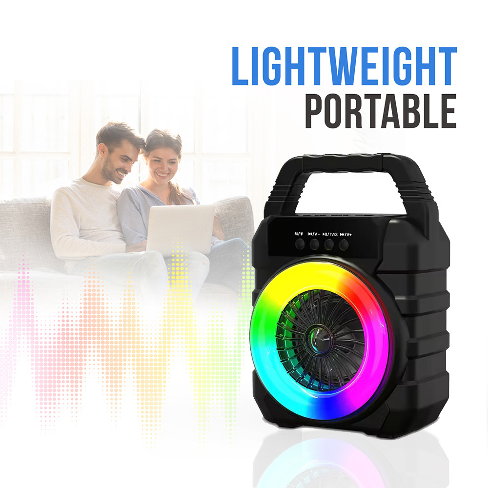 Портативная беспроводная Bluetooth-колонка с RGB-подсветкой 4 дюйма