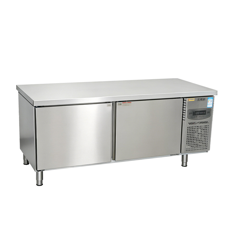 Source manufacturer's commercial fresh-keeping workbench with intelligent temperature control and flat cooling operation platform, refrigerated and frozen dual temperature freezer