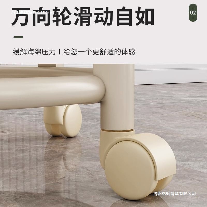 Колесный табурет Wanxiang с акриловой спинкой и полиуретановым сиденьем