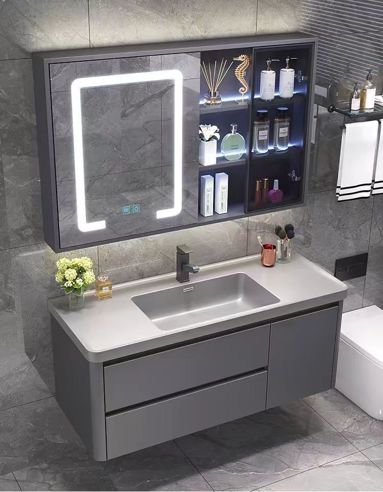 Light luxury washbasin, rock integrated basin, bathroom cabinet, ceramic integrated basin, minimalist washbasin cabinet, combination bathroom cabinet
