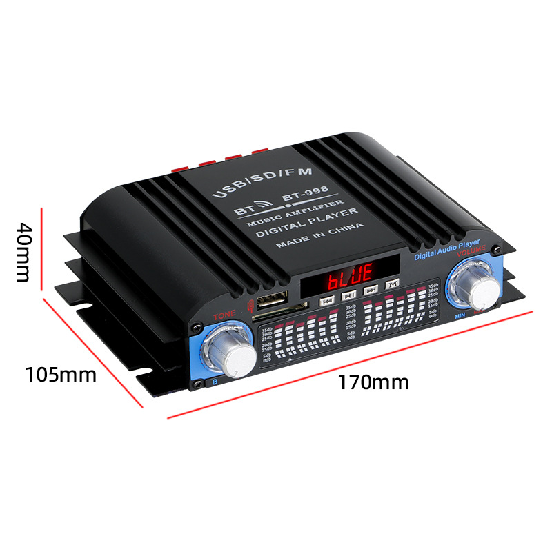 Усилитель HiFi Positive Sound BT-998 4-канальный