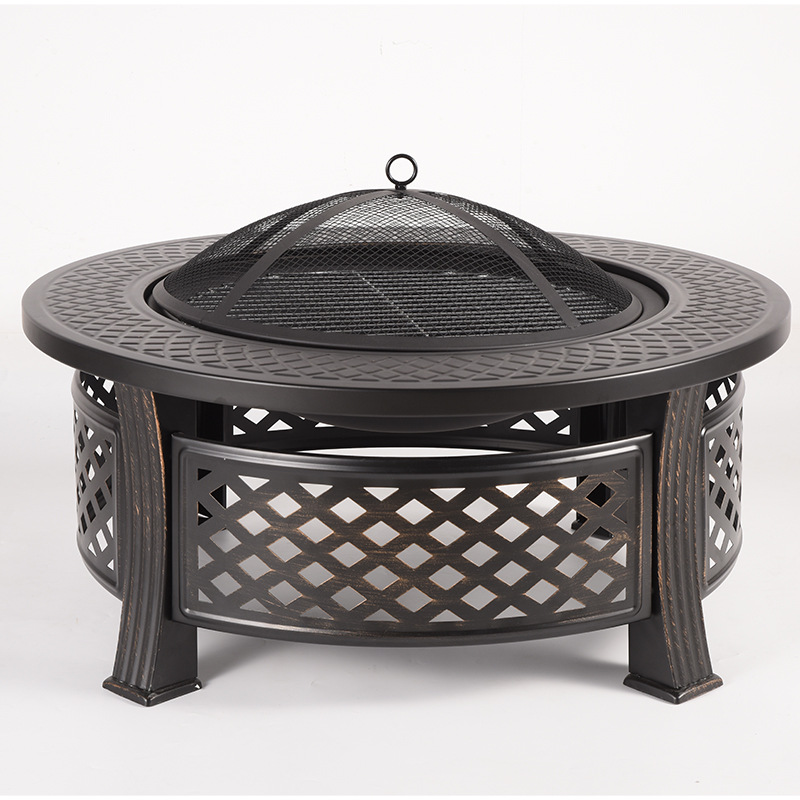 Трансграничные европейские и американские круглые печи вокруг огня Brazier Многофункциональный барбекю на открытом воздухе садовый уголь нагрев барбекю барбекю